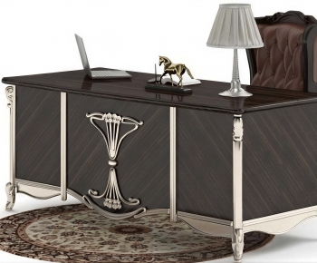 American Style Computer Desk And Chair-ID:741134885