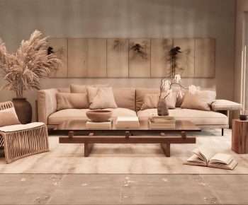 Wabi-sabi Style Sofa Combination-ID:119888071