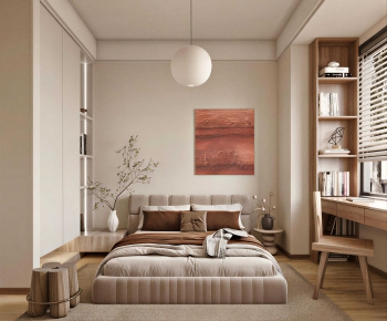 Wabi-sabi Style Bedroom-ID:664388902