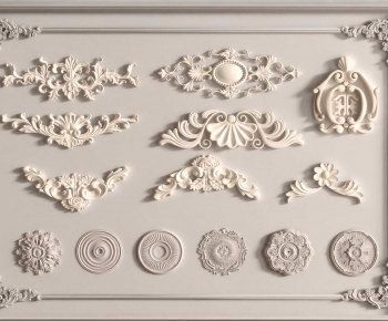 French Style Plaster Carved Top Plate-ID:251701123