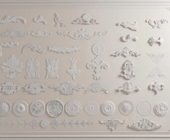 French Style Plaster Carved Top Plate-ID:642898087