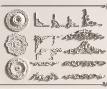 French Style Plaster Carved Top Plate-ID:696770917