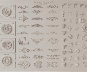 French Style Plaster Carved Top Plate-ID:718194011