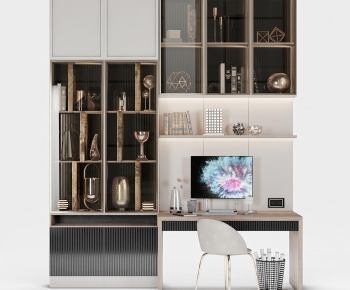 Nordic Style Computer Desk And Chair-ID:298700097
