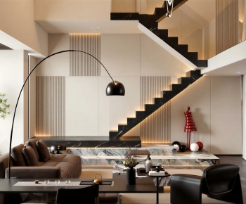 Modern A Living Room-ID:966522936