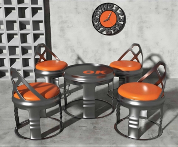 Industrial Style Leisure Table And Chair-ID:920454032