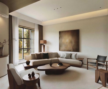 Wabi-sabi Style A Living Room-ID:451735023