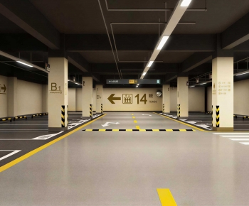 Modern Underground Parking Lot-ID:812017921