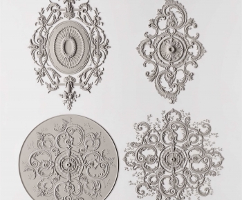 French Style Plaster Carved Top Plate-ID:387936124