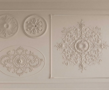French Style Plaster Carved Top Plate-ID:385298011