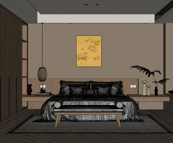 New Chinese Style Bedroom-ID:359730754