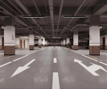 Modern Underground Parking Lot-ID:738434089