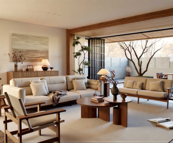 Wabi-sabi Style A Living Room-ID:256411088