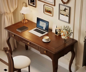 American Style Computer Desk And Chair-ID:181895025