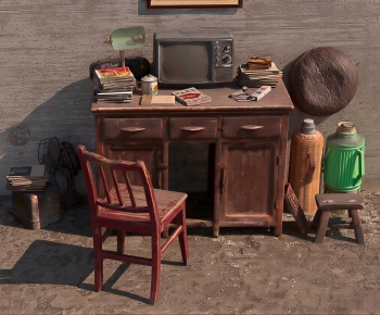 Modern Computer Desk And Chair-ID:849587924