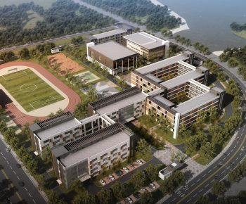 Modern Architectural Bird's-eye View Planning-ID:863136059