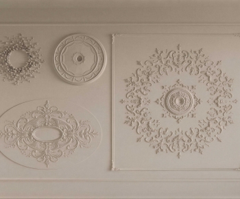 French Style Plaster Carved Top Plate-ID:100116016