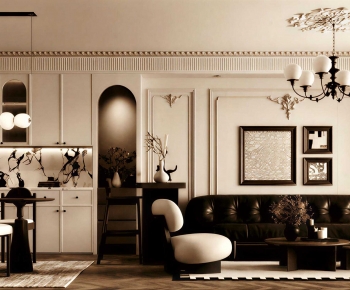 French Style A Living Room-ID:878503081