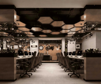 Industrial Style Internet Cafe-ID:764671094