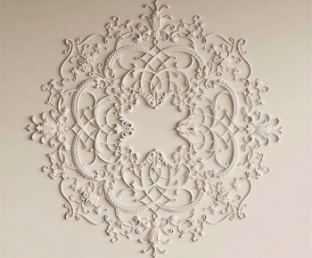 French Style Plaster Carved Top Plate-ID:253381977