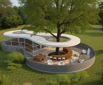 Modern Park Landscape-ID:874929443