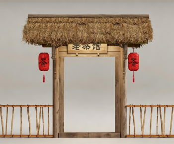 New Chinese Style Facade Element-ID:925858978