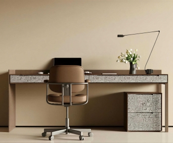 Modern Office Desk And Chair-ID:558032043