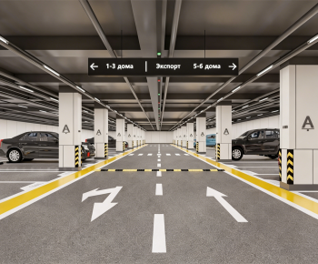 Modern Underground Parking Lot-ID:279026992