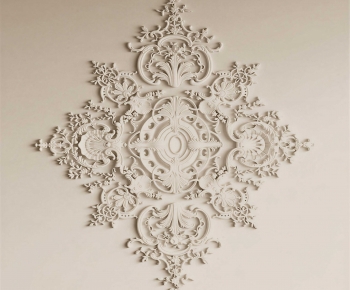 French Style Plaster Carved Top Plate-ID:625328065