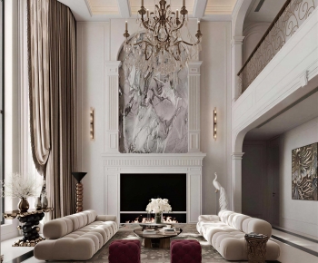 French Style A Living Room-ID:763849029