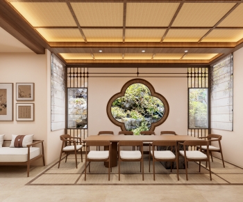 New Chinese Style Dining Room-ID:538935904