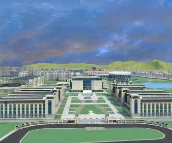 Modern Architectural Bird's-eye View Planning-ID:503730869