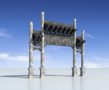Chinese Style Decorated Archway-ID:532855995