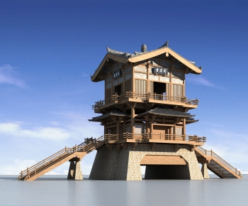 New Chinese Style Ancient Architectural Buildings-ID:202219597
