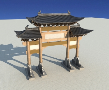 Chinese Style Decorated Archway-ID:600558044