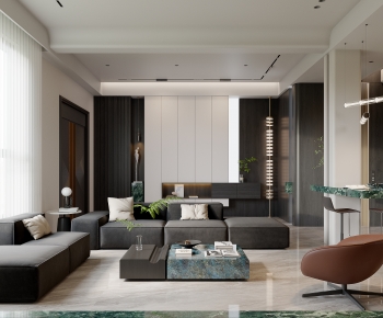 Modern A Living Room-ID:307829411
