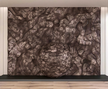 Wabi-sabi Style TV Wall-ID:206885107