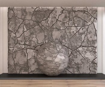 Wabi-sabi Style TV Wall-ID:876195914