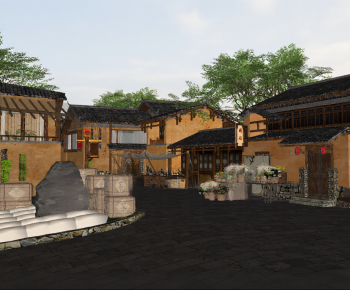 New Chinese Style Appearance Of Commercial Building-ID:274621964