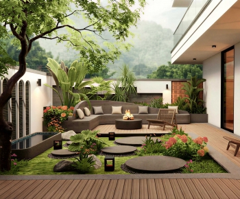 Modern Courtyard/landscape-ID:615859032