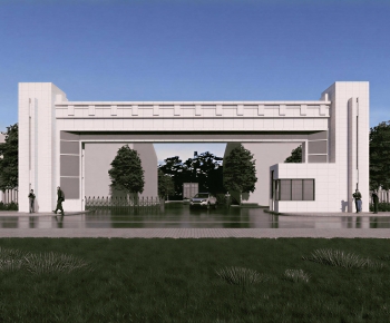 Modern Facade Element-ID:963119039