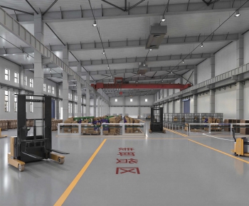 Modern Factory Floor/warehouse-ID:870949034