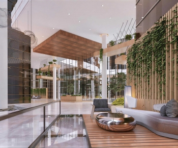 Modern Office Reception Desk-ID:780021914