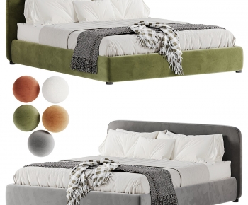 Modern Double Bed-ID:726774937