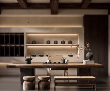 Wabi-sabi Style Tea House-ID:709608084