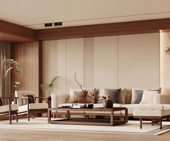 New Chinese Style A Living Room-ID:354120024
