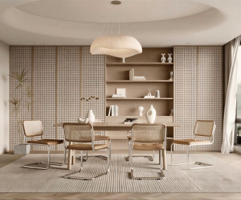 Wabi-sabi Style Dining Room-ID:672811996