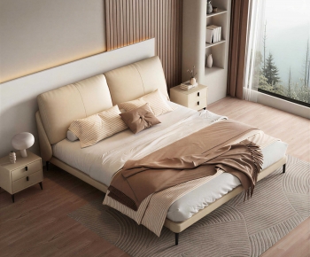 Modern Double Bed-ID:474379113