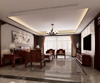 Chinese Style A Living Room-ID:792952065