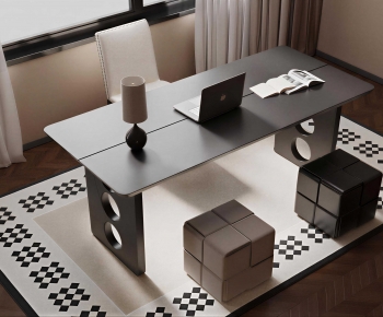 Modern Computer Desk And Chair-ID:904550085